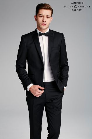 Black Signature Tuxedo Suit: Tailored Fit Trousers